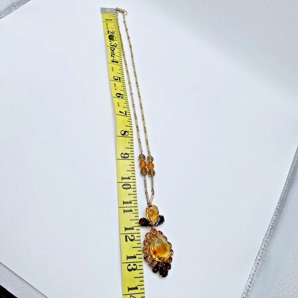 Vintage Givre Bi Color Glass Rhinestone Necklace Earrings Set High Quality Demi - Picture 15 of 16